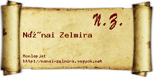 Nánai Zelmira névjegykártya